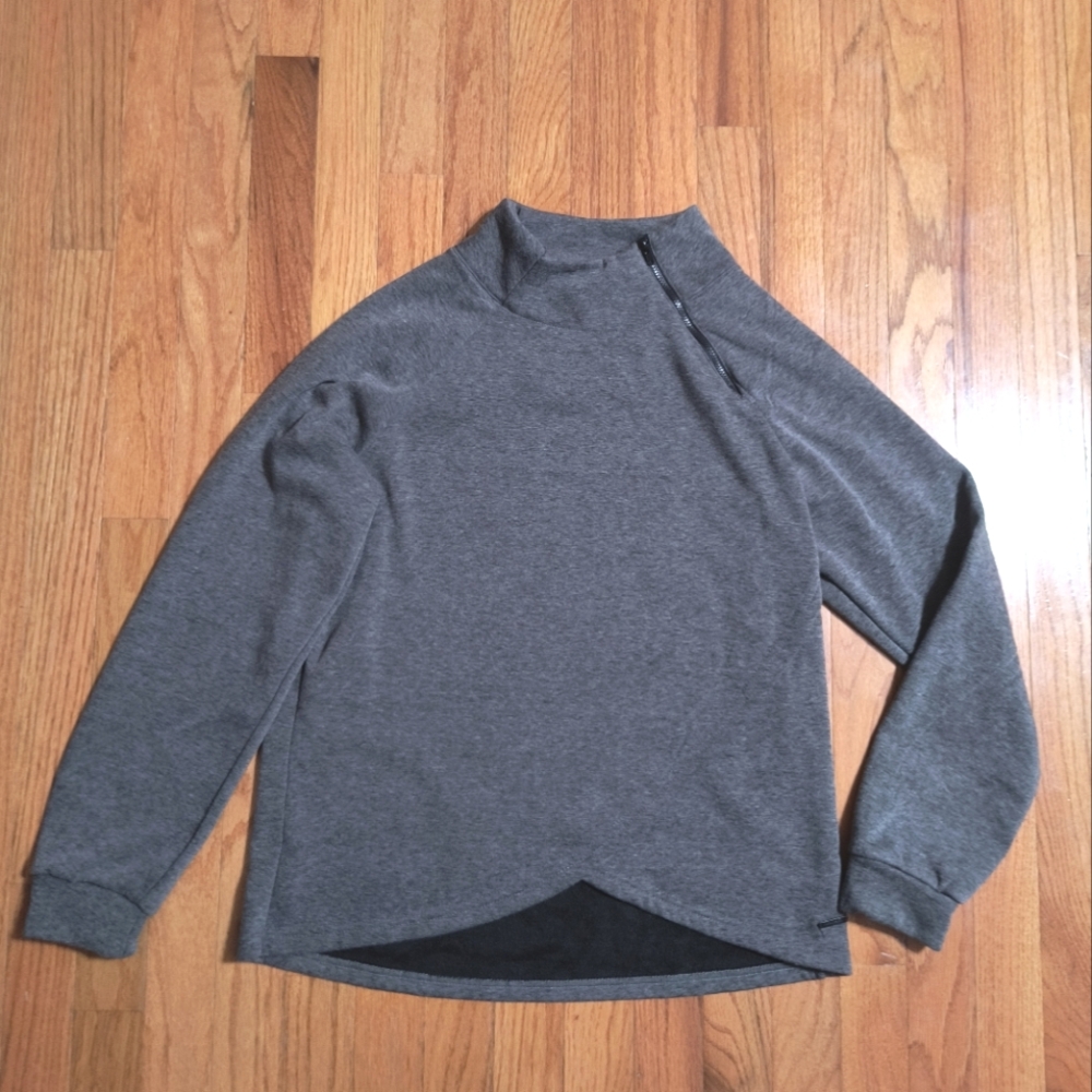 Pick 3/$10⭐ Tahari mock neck fleece lined sweatshirt, women's large, dark gray